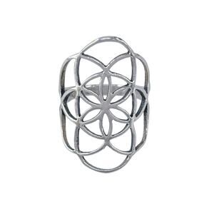 Vintage Sterling Silver 925 Mandala Flower Ring Size 7